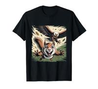 Bald Eagle Squirrel Wild Eyes Autumn Adventure Value Graphic T-Shirt