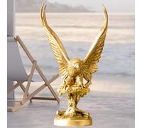 Bald Eagle Statue, 27.5" Bronze Eagle Statue with Open Wings, Symbol of Freedom & Strength, Large Eagle Sculpture for Home Garden Decor