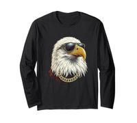 Bald Eagle Sunglasses, Cool Funny Rebel Boss Hip 4th of July Long Sleeve T-Shirt