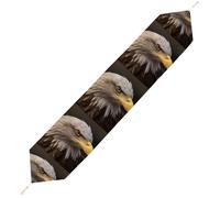 Bald Eagle Table Runner for Dining Table, Short Plush Runners Washable & Durable Tablerunner Modern Home Decor for Wedding, Kitchen, Holiday 200*33cm