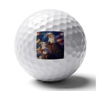 Bald Eagle U.S.A Flag on The Peak Personalized Golf Balls Gifts for Men Golfers Distance Straighter Shots