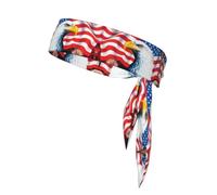 Bald Eagle Unisex Sports Head Tie - Double-Sided, Moisture-Wicking Workout Headband, Adjustable Knotted Band for Running, Yoga & Gym