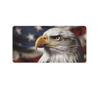 Bald Eagle US Flag Pictures Keyboard Mat Large Gaming Mouse Pad, Anti-Slip Desk Mat for Desktop Desk Work/Home Writing Mat 11.8 * 23.6 Inches
