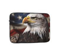 Bald Eagle Us Flag Pictures Laptop Sleeve for Women Men, 10 Inch Waterproof Laptop Bag Lightweight Notebook Computer Cover Bag