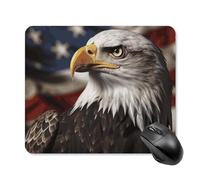 Bald Eagle US Flag Pictures Square Mouse Pad Portable Computer Mousepad with Non-Slip Rubber Base 25 * 30cm Ultra-Thin Gaming Mouse Mat for Computer Laptop Office Desk Accessories