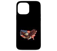 Bald Eagle USA Map American Flag Patriotic Vintage Distress Case for iPhone 13 Pro Max