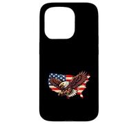 Bald Eagle USA Map American Flag Patriotic Vintage Distress Case for iPhone 15 Pro