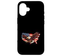 Bald Eagle USA Map American Flag Patriotic Vintage Distress Case for iPhone 16