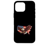Bald Eagle USA Map American Flag Patriotic Vintage Distress Case for iPhone 16 Pro Max
