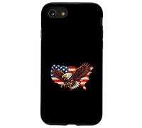 Bald Eagle USA Map American Flag Patriotic Vintage Distress Case for iPhone SE (2020) / 7/8