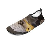 Bald Eagle Water Shoes for Men Women, Lightweight Stretch Swim Shoes with Anti-Slip Rubber Sole, Quick-Dry Aqua Socks for Pool, Beach, Surfing, Style, 14 Women/14 Men