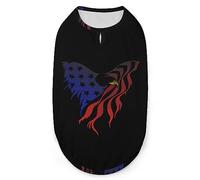 Bald Eagle Wing Us Flag Pets Shirt Vest Cute Dog Tank Top Soft Sleeveless T-Shirt for Puppy Kitty Cats M