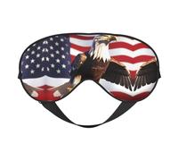 Bald Eagle with American Flag Double Side Eye Mask, Adjustable Strap Eye Mask, Eye Sleep Shade Cover, Blocks Light Eye mask