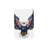 Bald Eagle With American Flag Wings Car Air Fresheners 4 Pcs Hanging Scented Cards Fragrance Scented Cards For Car Aromatherapy Tablets