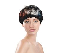 Bald Eagle With The Words 250th Prints Shower Cap Double Layer Lined Waterproof Bathing Shower Hat L