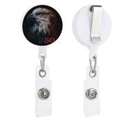 Bald Eagle with The Words 250th Retractable Badge Holder Reel Clip ID Card Holder for Doctor Nurse Student Office Worker