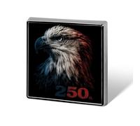 Bald Eagle with The Words 250th Unisex Brooches & Pins Square Lightweight Lapel Badge Jewelry for Clothing Shawl Hat