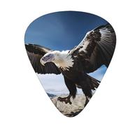 Bald eagle2 print Celluloid Guitar Plectrums for Acoustic Guitar Bass,Guitar Picks with Organizer Box