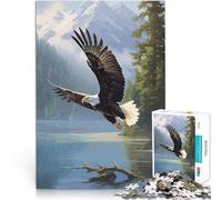 Bald EagleJigsaw Puzzles 1000 Pieces for Adults Stress Reliever Staycation Kill time for is ideal as a gift for the whole family 38x26cm