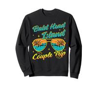 Bald Head Island North Carolina Vintage Beach Sunset Sweatshirt