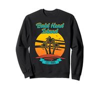 Bald Head Island North Carolina Vintage Beach Sunset Sweatshirt