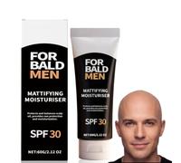 Bald Head Sunscreen & Moisturiser for Men SPF30, Mattifying Scalp Cream | Hydrating Shine Control Lotion for Shaved Head,Scalp Sunscreen SPF & Sun Protection,Simple Grooming Routine for Scalp Care
