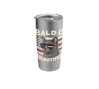 Bald is Beautiful 4th of July Independence Day Bald Eagle Stainless Steel Insulated Tumbler