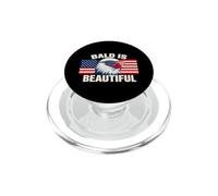 Bald is Beautiful 4th of July USA Patriotic Funny Bald Eagle PopSockets PopGrip for MagSafe