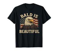 Bald is Beautiful Bald Eagle Vintage 4th of July Patriotic T-Shirt