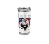 Bald is Beautiful I American Bald Eagle I 4th of July Stainless Steel Insulated Tumbler