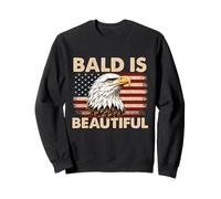 Bald Is Beautiful - Patriotic 4th July Independence Day Sweatshirt