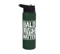 Bald Lives Matter Vintage Funny Saying Bald People Baldness Stainless Steel Insulated Water Bottle