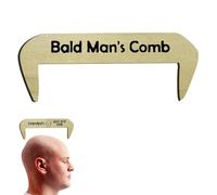 Bald Man Comb Funny Wooden Hairless Combing Brush, Funny Prank Grooming Tools, Bald Combs For Man, Humorous Toothless Comb Blad Man Gag For Father, Husband, Friends, Coworkers, Birthday (A)