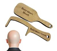 Bald Man Comb Joke Set, Funny Hairless Combing Brush Gag Gifts for Men, Humorous Toothless Combs Blad Mans Brush for Trick Friends Gift