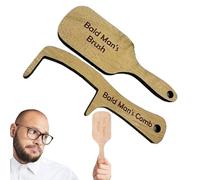 Bald Man Comb Joke Set, Moustache Comb, Hair Thinning Combs, Gag Gifts for Men, Funny Hairless Combing Brush, Hairbrush Men, Humorous Toothless Combs, Blad Mans Brush for Trick Gift