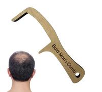 Bald Man Comb, Wooden Bald Man Comb Gag, Funny Hairless Combing Brush Gag Presents For Men, Bald Joke Presents For Men, Humorous Toothless Combs Blad Mans Brush For Trick Friends Presents