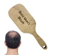 Bald Man Comb, Wooden Bald Man Comb Gag, Funny Hairless Combing Brush Gag Presents For Men, Bald Joke Presents For Men, Humorous Toothless Combs Blad Mans Brush For Trick Friends Presents