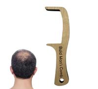 Bald Man Comb,Wooden Bald Man's Comb,Joke Presents For Men,Funny Bald Man Grooming Tool Novelty Bald Man Hair Comb Hair Brush (Color: A)