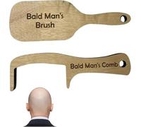 Bald Man Comb, Wooden Toothless Hair Thinning Comb, Bald Man Brush And Comb Set, Mens Brush Christmas Gag Joke Gifts, Funny Gifts For Men, Friends, Family