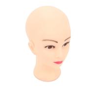 Bald Mannequin Head, Pin Insertable, Real Skin Texture Face Makeup Doll Head, Universal Interface for Makeup, Wig Hat Display