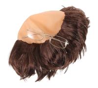 Bald Monk Wig for Cosplay Adult Latex Party Wig Halloween | Funny Creative Stage Performance Prop, Lightweight Comfortable Wear, Metal Glasses Included for Men