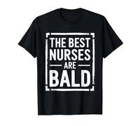 Bald Nurses, Hair Loss Baldness Bald ER RN Nurse T-Shirt, Men, Black, 3X-Large
