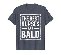 Bald Nurses, Hair Loss Baldness Bald ER RN Nurse T-Shirt, Men, Heather Blue, 6X-Large