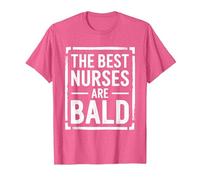 Bald Nurses, Hair Loss Baldness Bald ER RN Nurse T-Shirt, Men, Pink Heather, X-Large