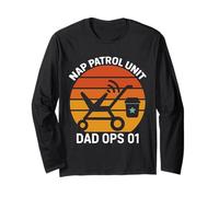 Bald Papa NAP PATROL UNIT DAD OPS O1 Funny Paternity Long Sleeve T-Shirt