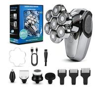 Bald Razor Men's 7D Head Shaver Bald IPX7 Waterproof Battery 70 Minutes | Bald Shaver Magnetic Head Shaver Dry and Wet Type C 2 Levels 7000-7500RPM Razor Men Electric