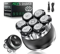 Bald Razor Men's Yeerain 7D Flexible Bald Razor with 2 Adjustable Speed Levels, Rechargeable Head Shaver, Bald Magnetic Floating Head with LED Display