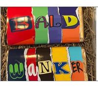 Bald Wanker, Joke, funny, insulting box novelty chocolate box.. For friends, family and work colleagues. Christmas, Easter, Birthday gift. (7 inch sweet treat box, Milk choc & Dark choc)