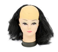 Bald Wig Halloween Bald Head Wigs for Women Mad Scientist Wig Half Bald Wig with Hair on Sides Old Man Wig Costume Bald Cap with White Hair Fluffy Balding Wig Costume for Halloween Cosplay Performance