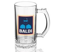 Baldi Beer Tankard - 0.5L Glass Mug Gift for Dad, Christmas or Birthday Present